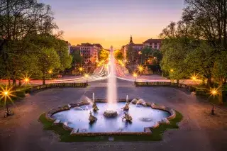 Sonnenuntergang am Friedensengel