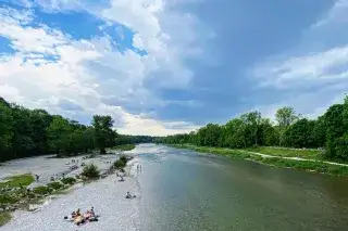 Die Isar bei Thalkirchen.