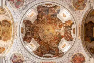 20210311_Dreifaltigkeitskirche Das Deckenfrisko von Cosmas Damian Asam in der Dreifaltigkeitskirche