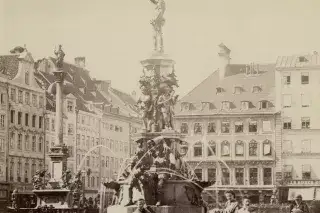 20210107_Fischbrunnen_Marienplatz So sah der Fischbrunnen im 19. Jahrhundert aus