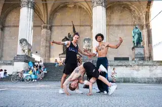 Breakdancer am Odeonsplatz Breakdancer am Odeonsplatz