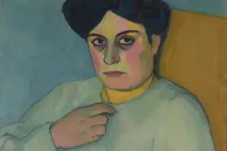 Elisabeth Epstein, Selbstporträt, 1911 Gemälde von Elisabeth Epstein, Selbstporträt, 1911 (Ausschnitt)