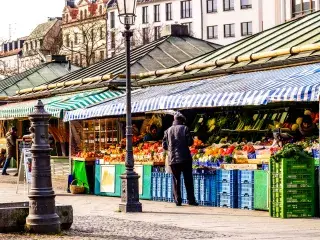 Marktstand auf dem Viktualienmarkt